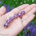 Lampwork Glass Beads, Handmade, Rustic, Purple Blue, Gossamer Nuggets