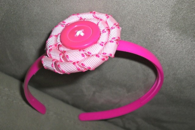 Pink Rosette Headband