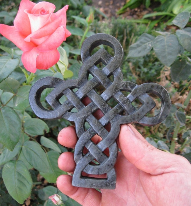 Carved Stone Celtic Knot Cross By Ajaxhawes On Etsy