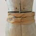 80s caramel leather wrap waist belt // medium // large