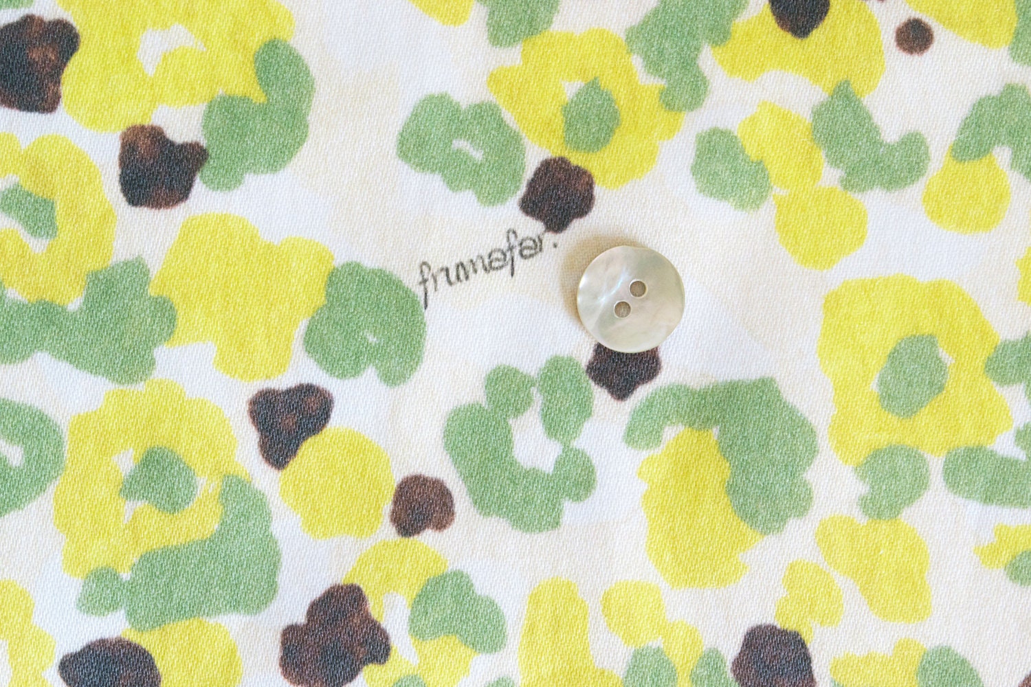 girl's camouflage - lemon - original design fabric