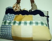 Just Right Bag-  Hand Made large Patchwork Messenger bag.