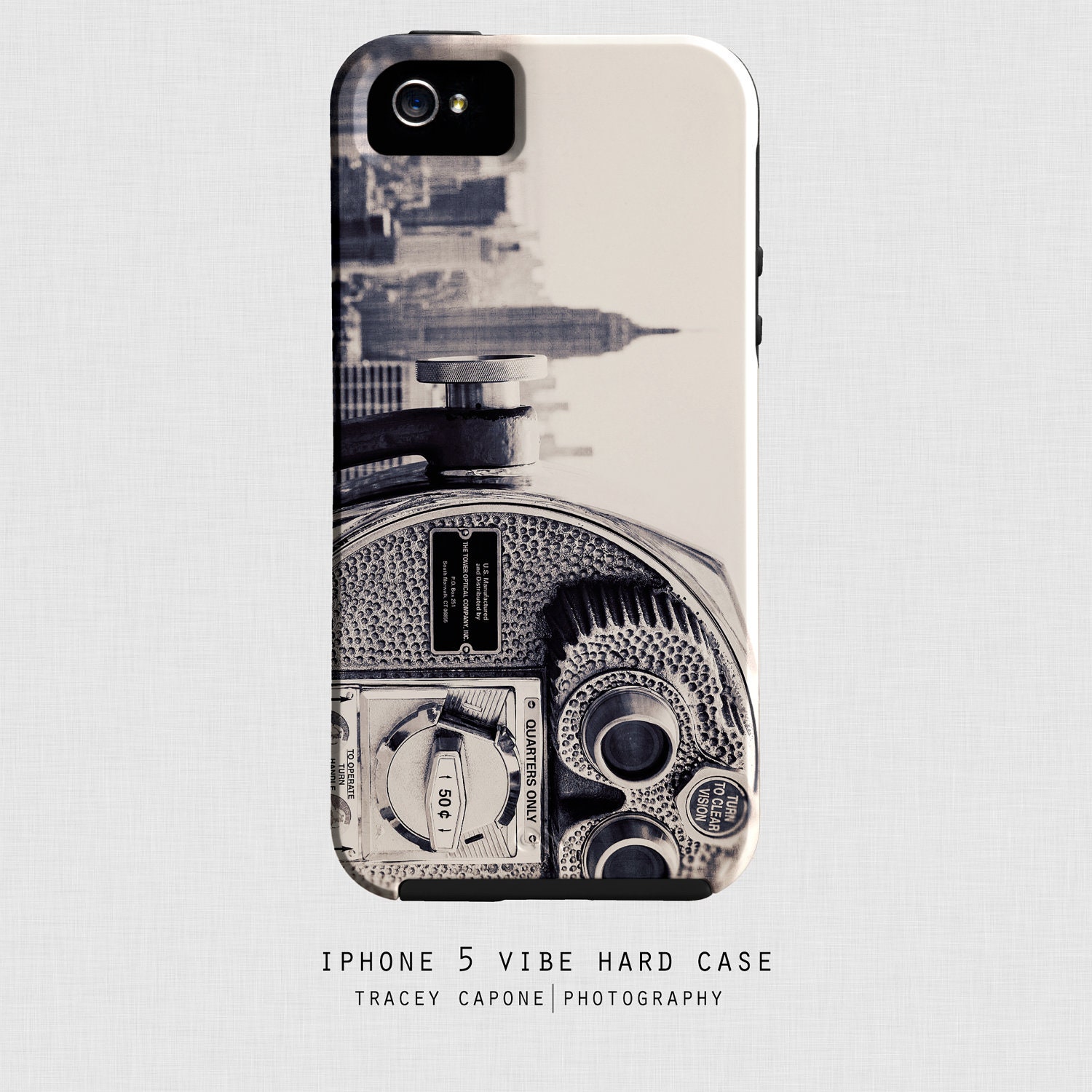 iPhone 5 case - New York City print, urban iPhone 5 case - Viewpoint in Black and White -  NYC print, viewfinder, NYC skyline,  iPhone 5
