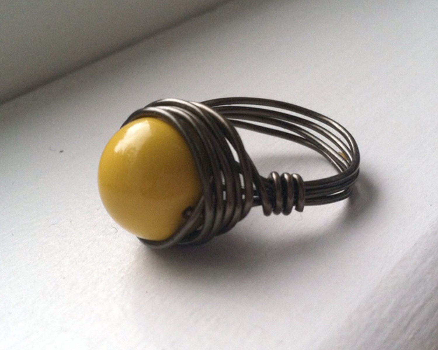 Yellow Gumball Ring