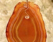Simple Sensation - Agate Slice Copper Necklace