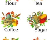 1950s Retro Kitchen Utensils Waterslide Decal Set