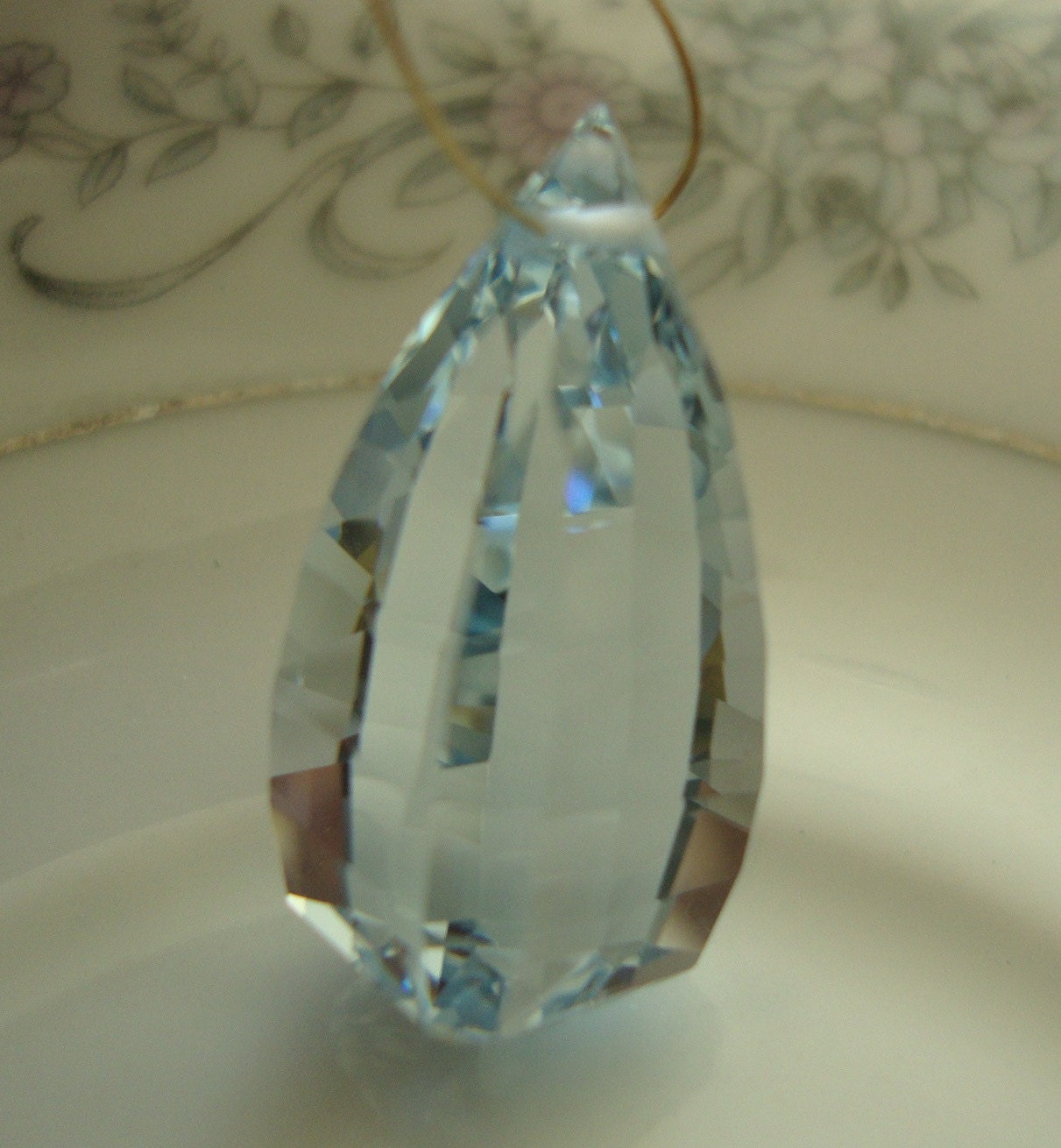 Beautiful Pale Blue African Quartz Briolettes in Fancy Step Cuts