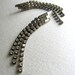 Stunning art deco rhinestone drop earrings, cascading waterfall, post back