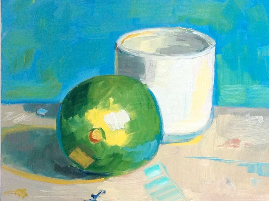 Lime and Cup painting