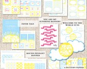 Welcome Sunshine Baby Shower: Party Accessories (DIY Printables)