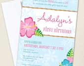 Luau theme party - Set of 15 custom invitations - Printable file also available Il_170x135