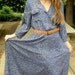 Vintage Dress Blue Polka Dots