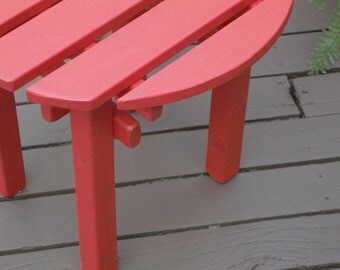 Colorful Red Wooden Side Table for Home & Garden