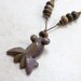 Fish Nursing Necklace in Relaxing Purple Mookaite Breastfeeding Baby Wearing