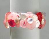 Button Bracelet, Pretty in Pink