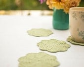 Cottage Chic Coaster Set - Bridal Shower - Tea Party - Entertaining