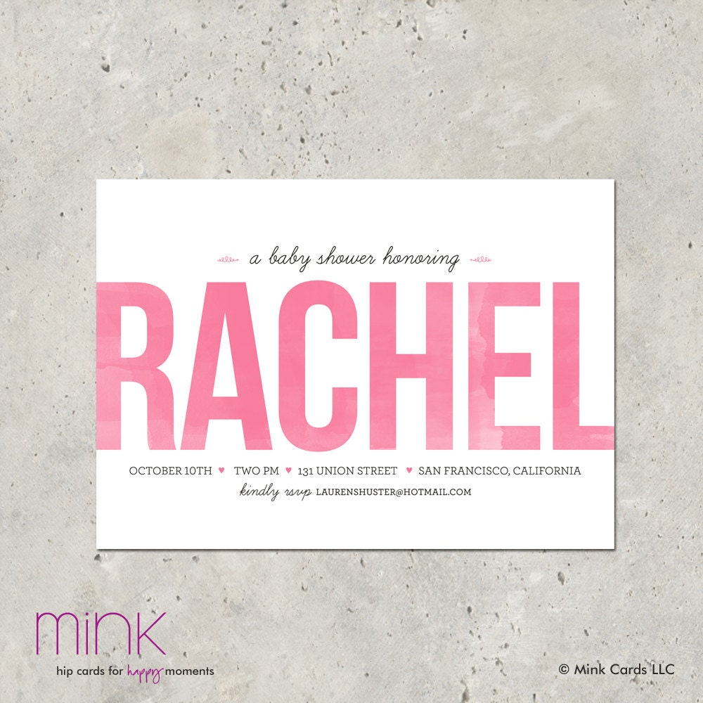 baby shower invitations boy or girl - "Watercolor"