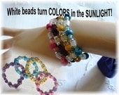 DIY Party Favors, Set of 4 (Four) DIY Magic Sunlight Bracelet Kits--Request Free Personalized Labels, Birthdays, Jewelry with a Surprise.