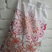 Hand block printed cotton drawstring bag Keiko Orchid