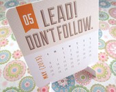 Make Each Day Count - Mini Modern Motivational Calendar - 2013