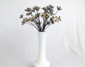 Rustic Bouquet of 36 Gray Metal Flowers For Wedding Or Centerpiece