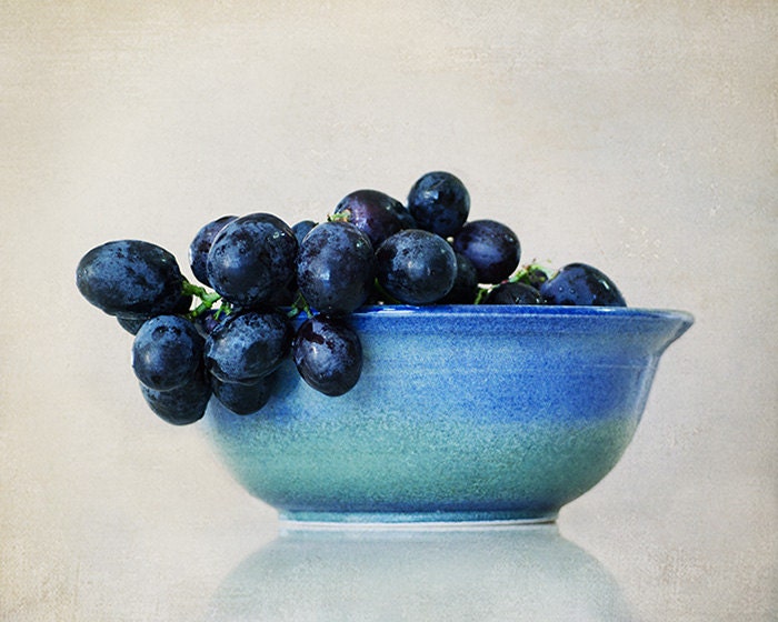 Grapes - Food Art - Kitchen Decor - Still Life - Foodie Decor - 8x10 Fine Art Photograph - Israeli Grapes - Made in Israel