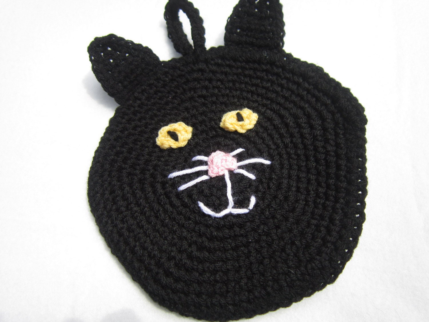 Black Cat Pot Holder for Halloween