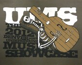 2012 Underground Music Showcase: Skeleton - hand pulled screenprint gig poster