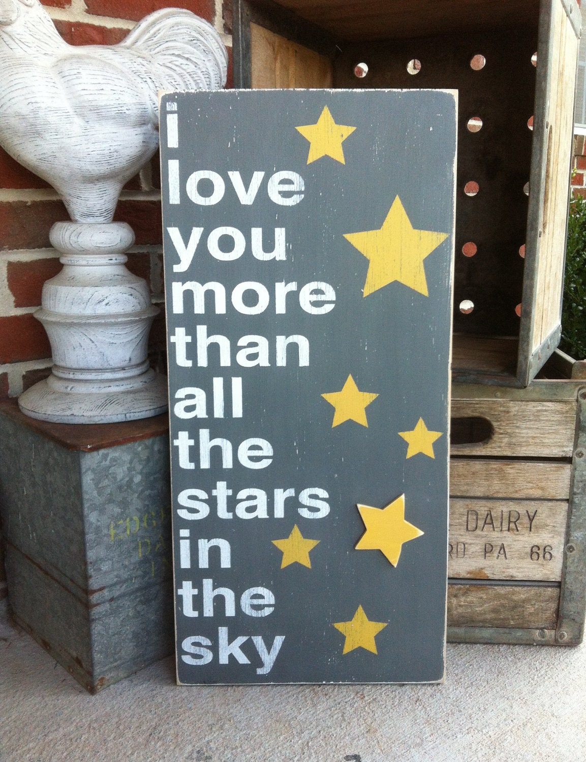 I Love You More Than All The Stars In The Sky Typography Word Art