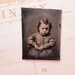 antique miniature gem tintype photo - grumpy little GIRL - GTD56