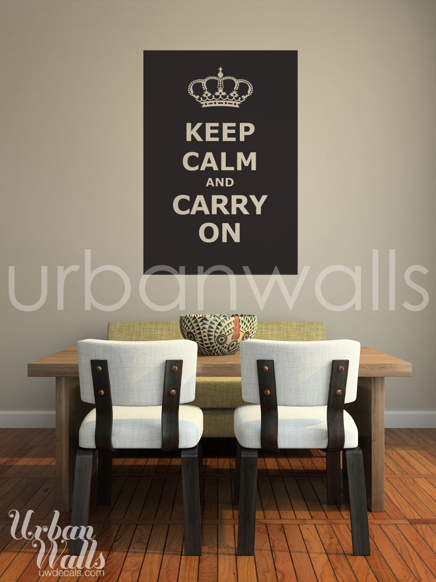 Vinyl Wall Sticker Decal Art - Keep Calm Carry On