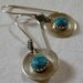 Sydney - Turquoise Sterling Silver Earrings - Handcrafted - Bezel Set