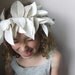 winter whites woodland costume headdress // linen and velveteen