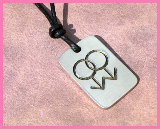 SALE Rainbow Leather Surfer Necklace With Pewter Pride Dog Tag Gay Lesbian