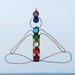 Abstract Hand Formed Wire Yogi Glass Nugget Chakras Light Catcher Ornament
