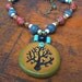 PRANA TREE Necklace Tree of Life necklace PEACE Tree spiritual necklace Chunky necklace Yoga jewelry Clay necklace