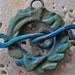Blue Grotto Toggle Clasp - Handmade Ceramic Connector