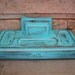 Jewelry Box Valet Turquoise Distressed Vintage