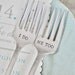 I DO, ME TOO - Vintage Wedding Cake Forks Personalized with Your Wedding Date by jessicaNdesigns on Etsy