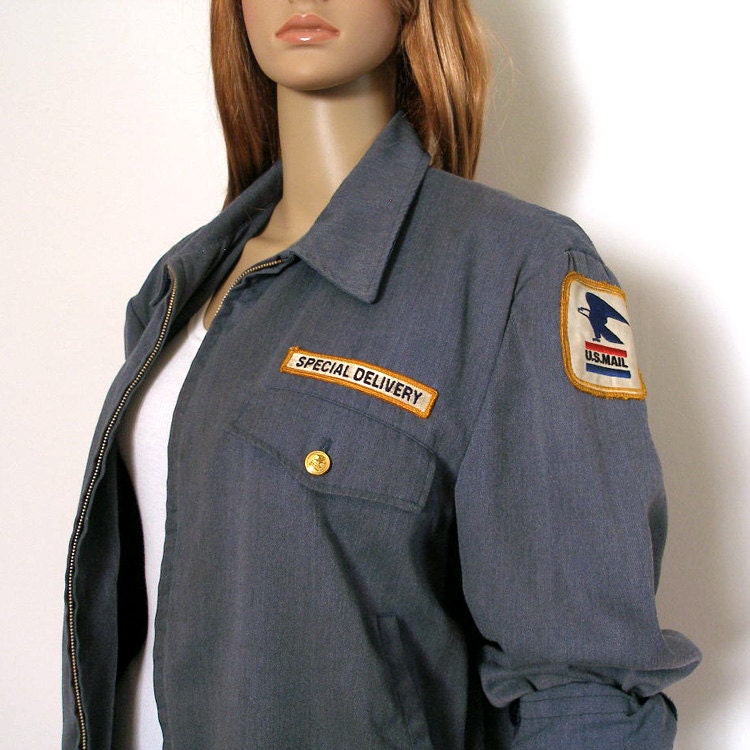 1970s 1980s Postman Jacket / 70s 80s Postal by LookAgainVintage