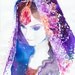 Original Watercolor Fashion Illustration, Watercolour Painting, titled: Indian Bride violet