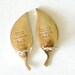 Denmark Enamel Earrings Clip White Leaf Vermeil on Sterling Mid Century