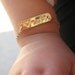 Baby Jewelry 14k Gold Filled One Name Bracelet Hand Stamped Personalized in English or Hebrew Baby New Mommy Mother Baby Girl Name Bracelet