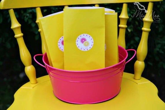 Sweet Pink Lemonade...Personalized Party Favor Stickers Il_570xn