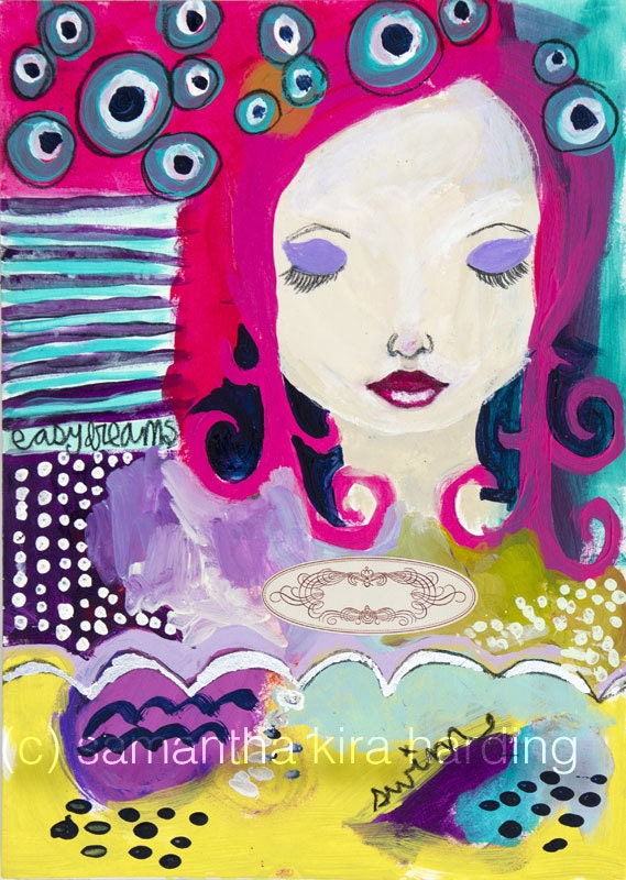 Easy Dreams Mixed Media Painting Print