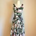vintage 80s floral dress - MIDNIGHT GARDEN jersey tank dress / S