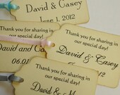 Thank You For Sharing in Our Special Day Custom Wedding Gift Tag 50 Pieces with Ribbon