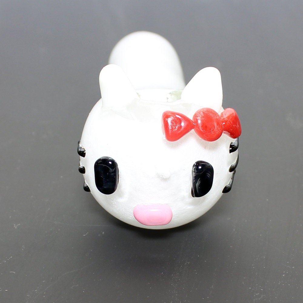 Cute Kitty Glass Pipe -Hedcraft Glassworks-