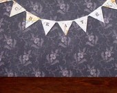 CREATE Mini Pennant Banner Limited Edition with Bright Paisley Back Made from Vintage National Geographic Map Cyber Monday Etsy