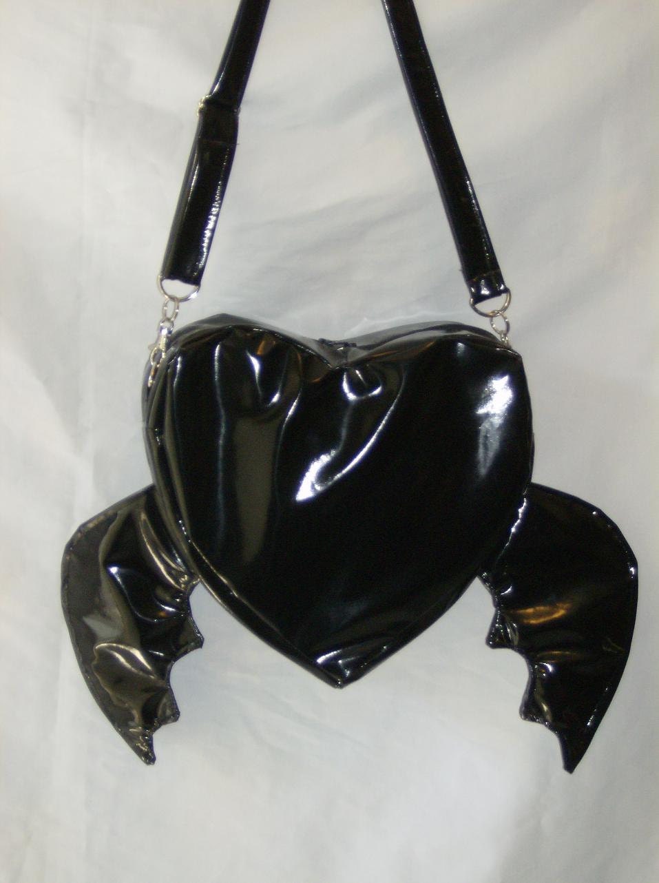 Heart shaped bat winged purse